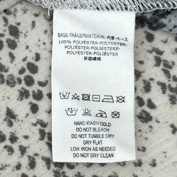 Mare Mare x Anthropologie Puff Sleeve Grey & White Python Print Sheer Blouse (L) - Picture 9 of 16